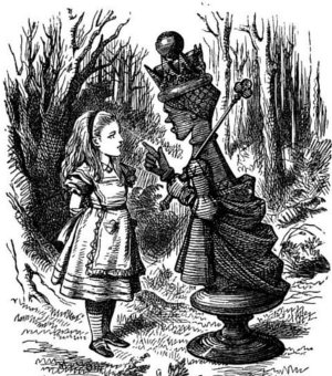 The Red Queen tells Alice about running to stay in the same place.
