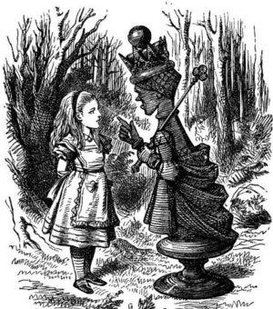 The Red Queen tells Alice about running to stay in the same place.
